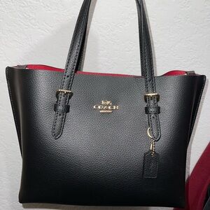 Coach Black and Red Tote Bag